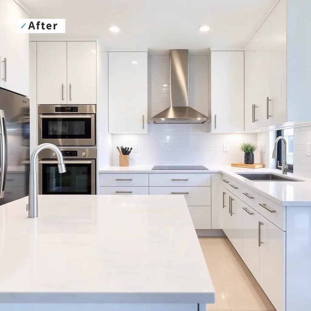 Modern kitchen handover — after cleaning